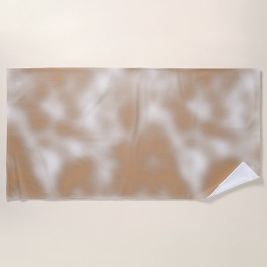Liefdevolle Orangy Classic Shaded White Strandlaken (Voorkant)