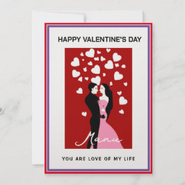 Liefdevolle Paar Gepersonaliseerde Jubileum Valent Feestdagenkaart