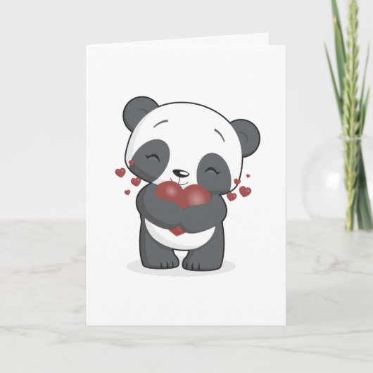 Liefdevolle Panda Wenskaart Kaart (Voorkant)
