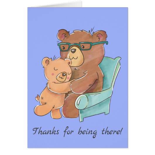 Liefdevolle Papa Beer met baby beer Vaderdag (Voorkant)