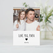 Liefdevolle papa fotocard kaart (Staand voorkant)