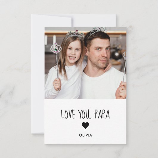 Liefdevolle papa fotokaart kaart (Voorkant)