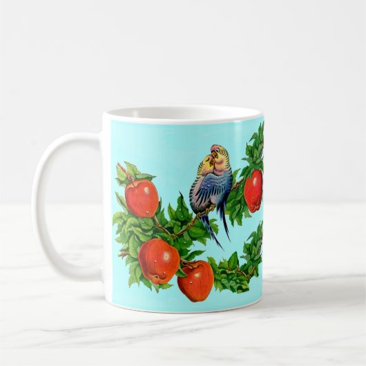 liefdevolle paraketten koffiemok (Links)