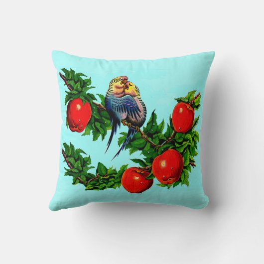 liefdevolle paraketten kussen (Achterkant)