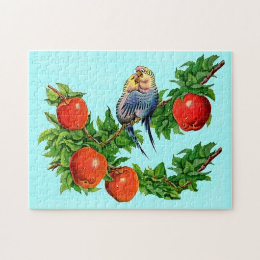 liefdevolle paraketten legpuzzel (Horizontaal)