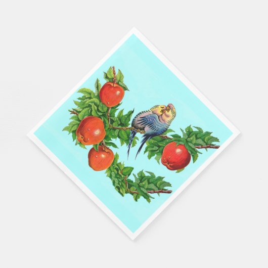 liefdevolle paraketten servet (Hoek)