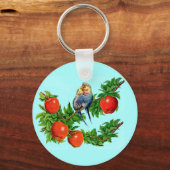 liefdevolle paraketten sleutelhanger (Voorkant)