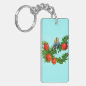 liefdevolle paraketten sleutelhanger (Voorkant Links)