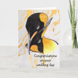 Liefdevolle Pinguïn Gefeliciteerd met je trouwdag Kaart
