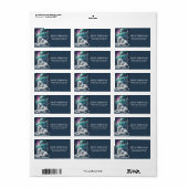 Liefdevolle poolvossen Noorderlicht Snowy Forest Etiket (Full Sheet)