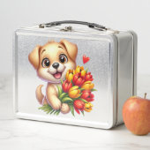 Liefdevolle puppy Metal Lunchbox (In situ)