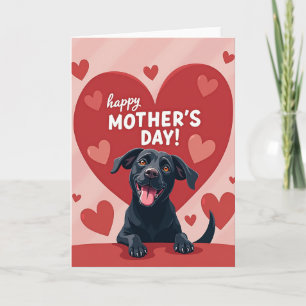 Liefdevolle Puppy Moederdag Hart Kaart