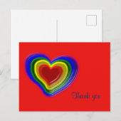 liefdevolle regenboog hart briefkaart (Voorkant / Achterkant)