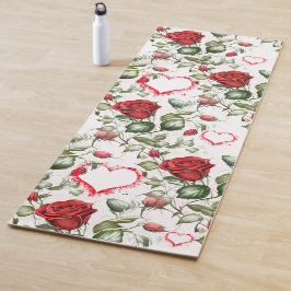 Liefdevolle rode rozen yogamat