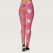 Liefdevolle roze Valentijnse liefde Pattern Leggings (Achterkant)