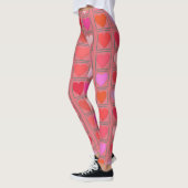 Liefdevolle roze Valentijnse liefde Pattern Leggings (Links)