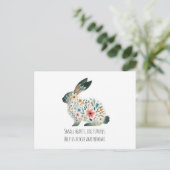 Liefdevolle Sage Pastel Bloem Konijn Redding Briefkaart (Staand voorkant)