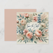 Liefdevolle Save the Date-huwelijksaankondiging Kaart (Voorkant / Achterkant)
