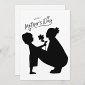 "Liefdevolle Schaduwen – Hartverwarmende Moederdag Feestdagenkaart (Voorkant / Achterkant)