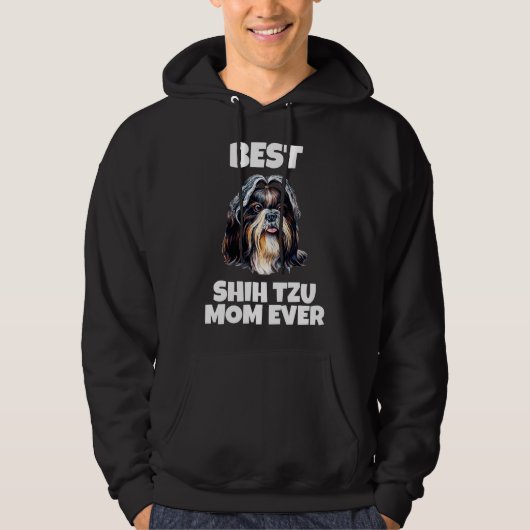 Liefdevolle Schattige Shih Tzu Dog Beste Mam Relax Hoodie (Voorkant)