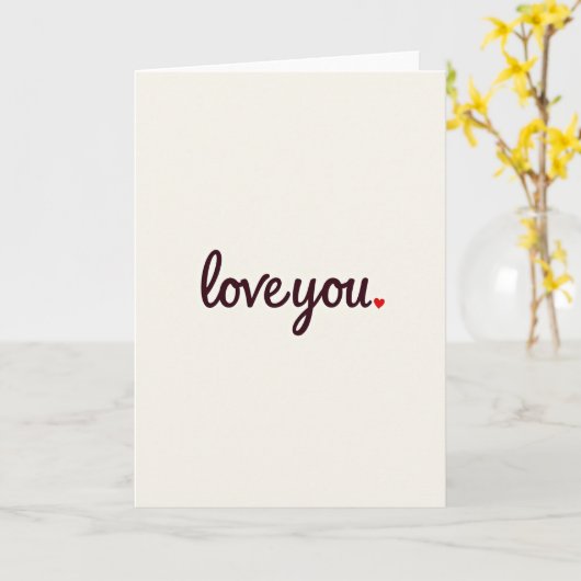 Liefdevolle Script Kaart (Gele Bloem)