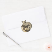 Liefdevolle Siamese Katten Ronde Sticker (Envelop)