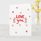 Liefdevolle Simpele Kunstkaart Kaart (Gele Bloem)