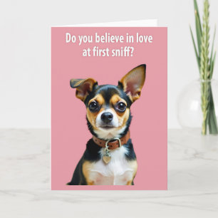 Liefdevolle Snuffelkaart met Schattige Puppy Kaart