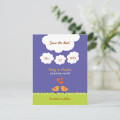 Liefdevolle Tekenfilm Liefdesvogels (Nacht) Bruilo Kaart (Staand voorkant)