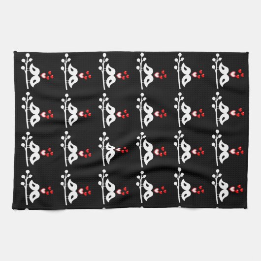 **LIEFDEVOLLE TORTELDUIFJES** KEUKENHANDDOEK (Horizontaal)