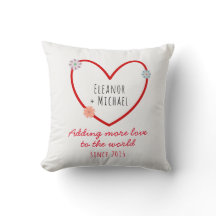 Liefdevolle trouwdag en namen Liefdeshart