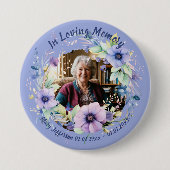 Liefdevolle Tuin Bloemige Aandenken Ronde Button 7,6 Cm (Voorkant)