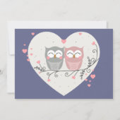 Liefdevolle Uilen Valentijnsdag Kaart (Achterkant)