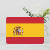 Liefdevolle uitnodigingen met de vlag van Spanje (Staand voorkant)