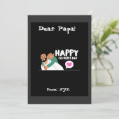 Liefdevolle Vader Zoon Omhels Ontwerp Vakantie kaa Kaart (Staand voorkant)