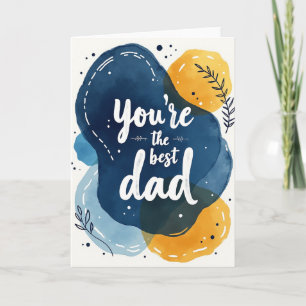 Liefdevolle Vaderdag Aquarelkaart Kaart