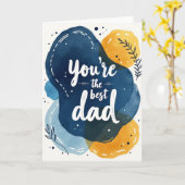 Liefdevolle Vaderdag Aquarelkaart Kaart (Gele Bloem)
