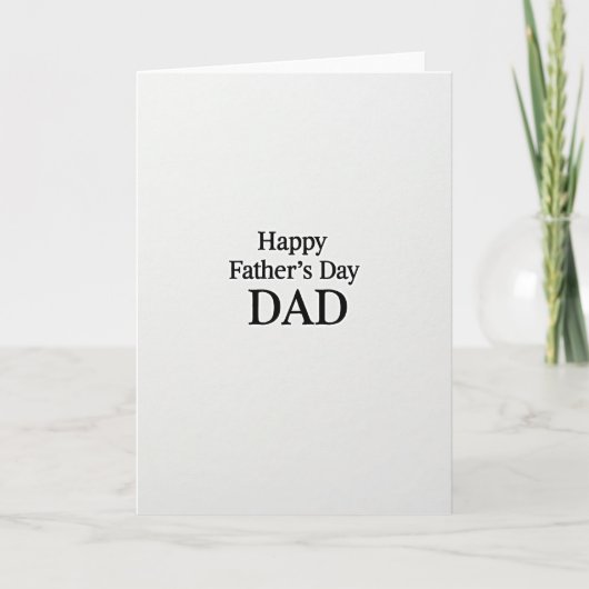 Liefdevolle Vaderdag kaart (Voorkant)