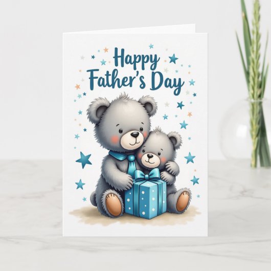Liefdevolle Vaderdag Knuffelkaart Kaart (Voorkant)