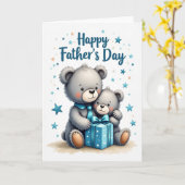 Liefdevolle Vaderdag Knuffelkaart Kaart (Gele Bloem)
