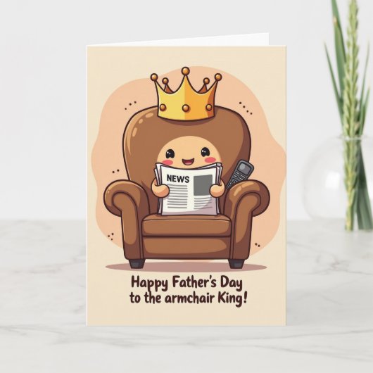 Liefdevolle Vaderdag Troonkaart Kaart (Voorkant)
