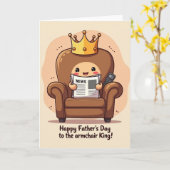 Liefdevolle Vaderdag Troonkaart Kaart (Gele Bloem)