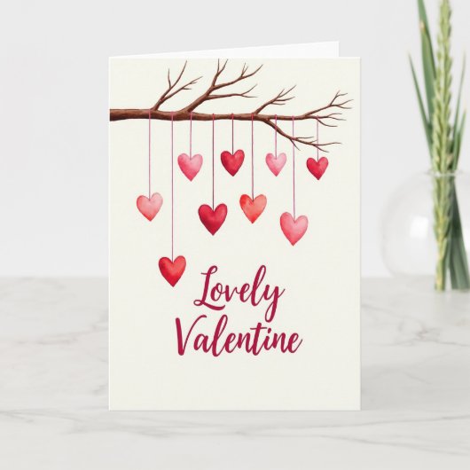 Liefdevolle Valentijnshartenkaart Kaart (Voorkant)