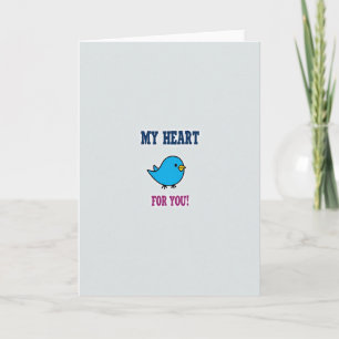 Liefdevolle Vogel Hart Kaart