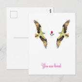 Liefdevolle vogels. visarend briefkaart (Voorkant / Achterkant)
