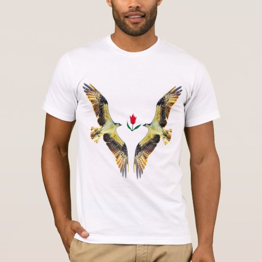 Liefdevolle vogels. visarend t-shirt (Voorkant)
