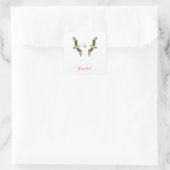 Liefdevolle vogels. visarend vierkante sticker (Tas)