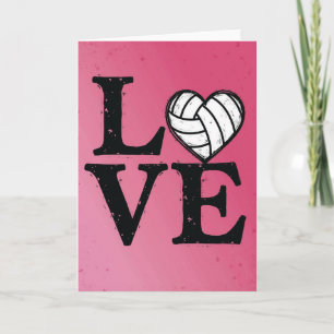 Liefdevolle Volleybal Grafische Kaart