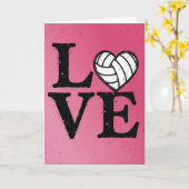 Liefdevolle Volleybal Grafische Kaart (Gele Bloem)