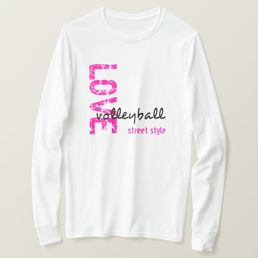 Liefdevolle Volleybal Street Style T-shirt (Design voorkant)